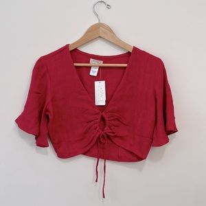 L*Space Swim Cover up Womens Size Small Red Piper Top